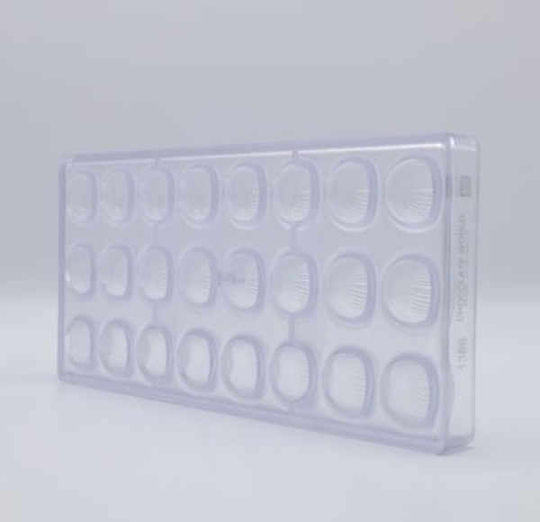 Pralinenform "Rund gemustert" 8g - 24 Stück